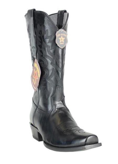 Men's Los Altos Boots  Handmade Genuine Premium Leather Lining Black 7 Toe Cowboy Dress Cowboy Boot Cheap Priced For Sale Online