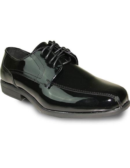 Men's Oxford Tuxedo Black Patent Formal for Men's Prom Shoe& Wedding Lace Up Dress Men's Tuxedo  Shoe For Men Perfect for Wedding - Men's Shiny Shoe 