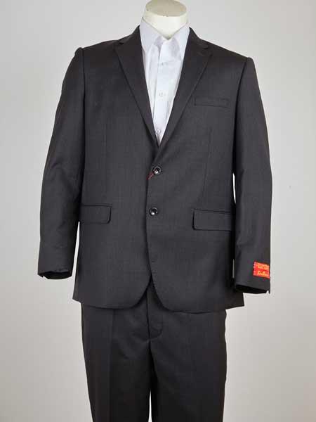 Black Men's 2 Button Summer Suit