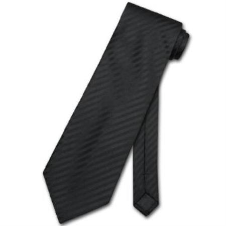 Black Vertical Stripes Design Men's Neck Tie - Men's Neck Ties - Mens Dress Tie - Trendy Mens Ties