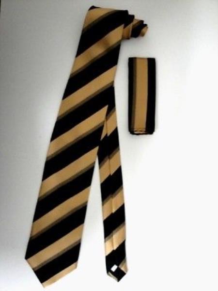 Tie Set Black Gold - Men's Neck Ties - Mens Dress Tie - Trendy Mens Ties