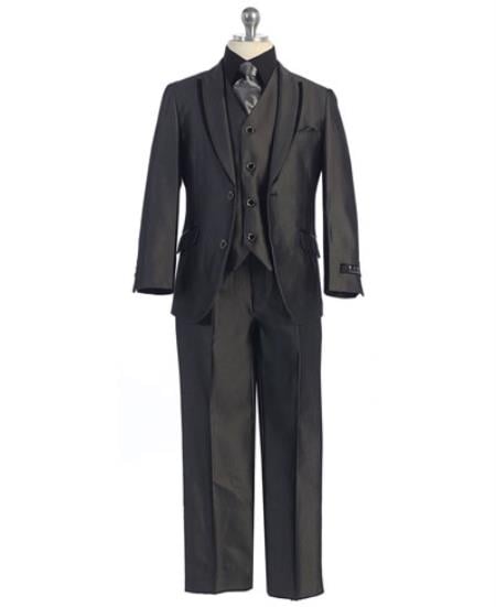 Boys Kids Sizes Tuxedo Suit Black Suit With Pant