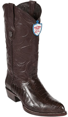 Wild West Brown Ostrich Leg Cowboy Boots - Botas De Avestruz