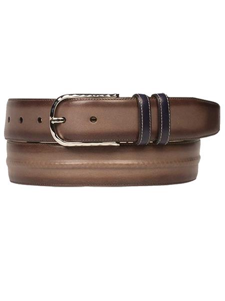 Mezlan Belts Brand Men's Genuine Calfskin Brown Multi Skin Belt