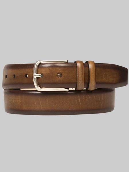 Mezlan Belts Brand Men's Genuine Calfskin Camel Skin Belt