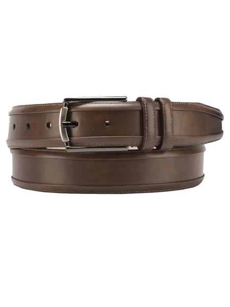 Mezlan Belts Brand Men's Genuine Calfskin Taupe Skin Belt
