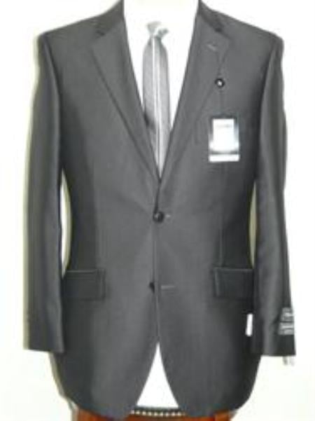 Summer Light Weight Fabric Charcoal 2 Button Cheap Priced Business Suits Clearance Sale - Color: Dark Grey Suit