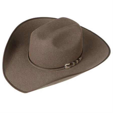 Tejana Shaw Dirt Felt Cowboy Hats Brown 