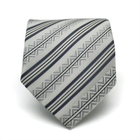 Slim Classic Gray Necktie with Matching Handkerchief - Tie Set - Men's Neck Ties - Mens Dress Tie - Trendy Mens Ties