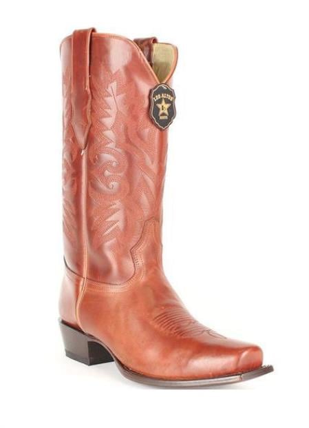 Men's 7 Toe Cowboy Handmade Cognac Dress Cowboy Boot
