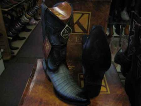 King Exotic Boots Gray Snip Toe Genuine Crocodile Skin Western Cowboy Dress Cowboy Boot Cheap Priced For Sale Online EE+