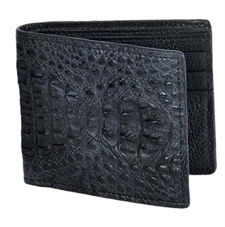 Men's Genuine Exotic Animal Skin Wallet ~ billetera ~ CARTERAS Black Genuine Crocodile Card Holder Wallet 