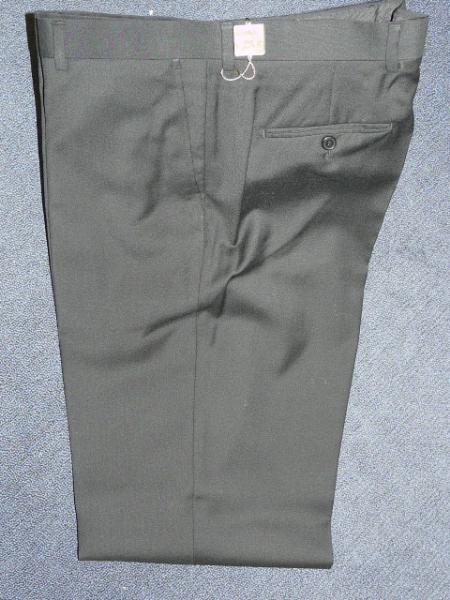 BLACK , SUPER 140'S Solid ~ plain FRONT PANTS - Cheap Priced Dress Slacks For Men On Sale