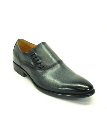 Men's Carrucci Gray Slip-on Stylish Dress Loafer With