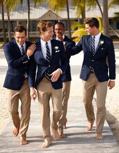 Men's Blue Attire Ideal for Weddings