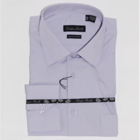 Modern-fit Lavender Men's Dress Shirt
