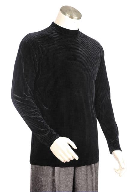 Men's Velvet Grid Long Sleeve Dry Clean Suggest Casual Two Piece Walking Outfit For Sale Pant Sets Suit Black