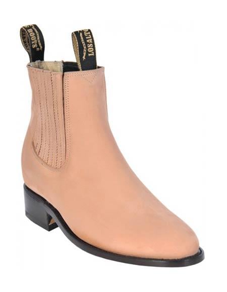 Los Altos Boots Men's Oryx Genuine Suede Chelsea Charro Leather Short Boot ~ botines para hombre