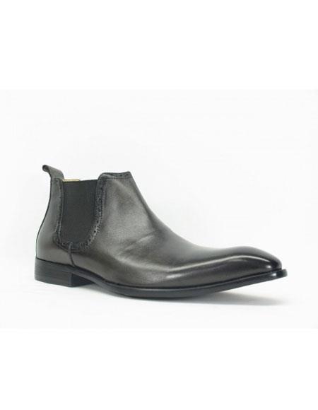 Men's Black Lightly Padded Leather Lining Boots