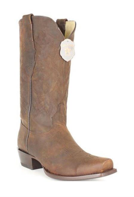 Men's Los Altos Boots  7 Toe Genuine Premium Leather Cowboy Handmade Dress Cowboy Boot Cheap Priced For Sale Online Mad Dog Brown