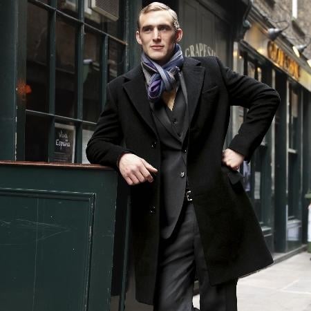 Men's Overcoat Men's Dress Coat Black 100% Cashmere Overcoat ~ Long Men's Dress Topcoat -  Winter coat - Wool