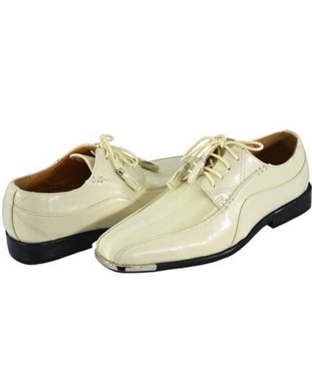 Men's Two Toned Shoes Ivory ~ Cream ~