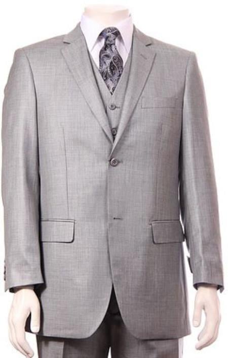 Men's Stone Double vented Super fine poly blend Suit 