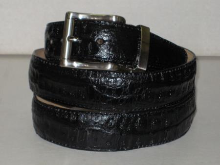 Men's Genuine Authentic Black Cinturon De Cocodrilo