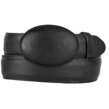 Men's Black Original Leather Western Style Hand Crafted Belt 