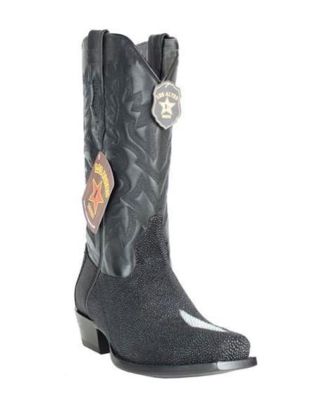 Men's Los Altos Boots  Classic Genuine Stingray 7 Toe Single Stone Handmade Dress Cowboy Botas de mantarraya - Mantarraya boots Cheap Priced For Sale Online