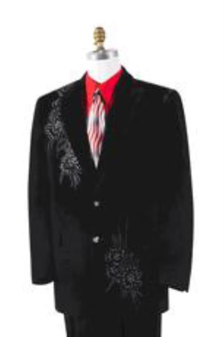 Velvet Blazer - Mens Velvet Jacket Mens Black Velvet Suit Rhinestone Entertainer Suit