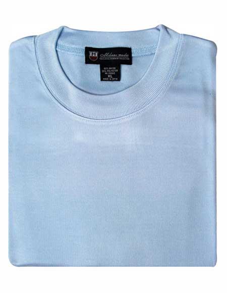 Men's Blue Regular Fit Short Sleeves Solid 80% Rayon 20% Polyester ...