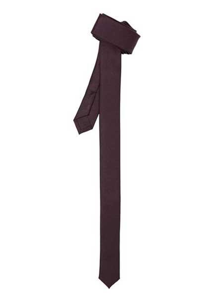 Super Skinny Fully Lined Egg Plant Fashionable Slim NeckTie-Men's Neck Ties - Mens Dress Tie - Trendy Mens Ties