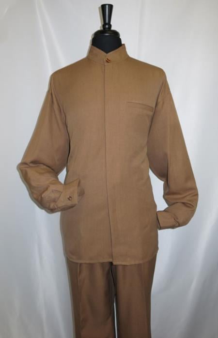Men's Coconut Browni Preacher Round Two Piece Mens Walking Outfit