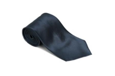 Ebony 100% Silk Solid Necktie With Handkerchief Buy 10 of same color Tie For $25 Each-Men's Neck Ties - Mens Dress Tie - Trendy Mens Ties