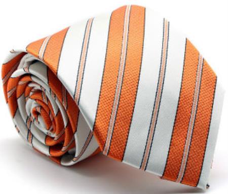 Men's Premium 'Gatsby' Style Ties Gold/White - Men's Neck Ties - Mens Dress Tie - Trendy Mens Ties