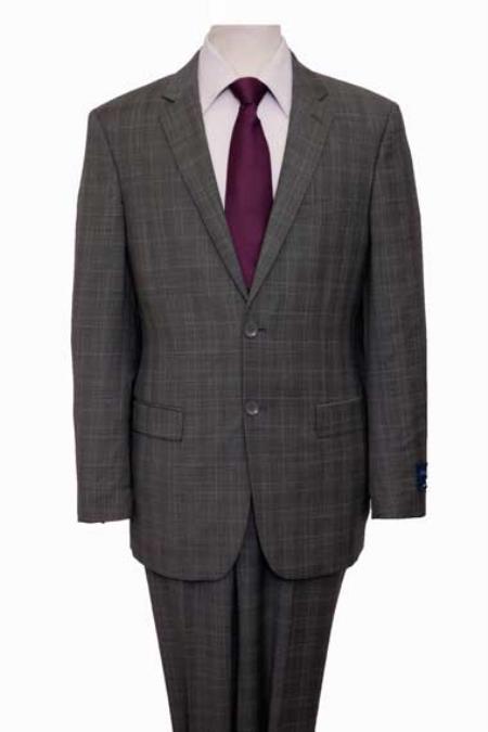 Mens Houndstooth Pattern Texture Blazer Windowpane Plaid Checkered Jacket Gray Suit - Black And White Checkered Suit