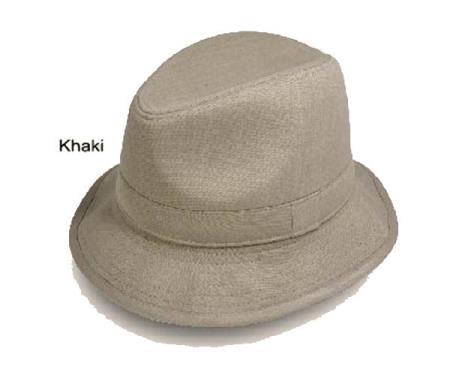 New Men's Fedora Trilby Mens Dress Hats Khaki
