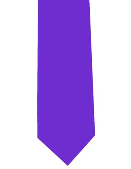 Men's Bush Lavender Polyester Solid Extra Long Neck Tie-Men's Neck Ties - Mens Dress Tie - Trendy Mens Ties