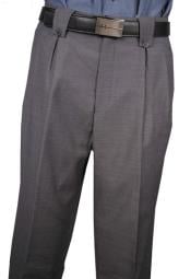 Men's Classic Fit Pleated Front Medium Gray Wool Wide Leg Dress Slacks  Men's Wide Leg Trousers