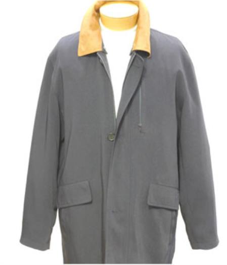 Men’s Dress Coat Navy 3/4 Rain Coat