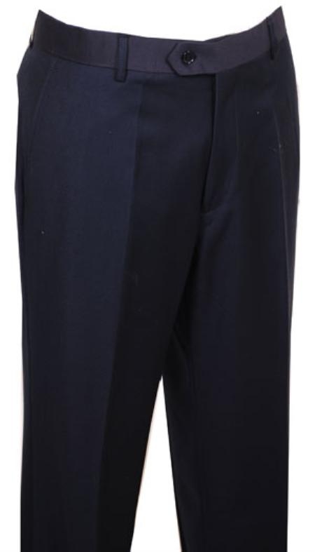 Men's Dress Pants Navy without pleat flat front 