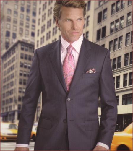 Authentic Real With Tags Cheap Priced Business Suits Clearance Sale 2 Pleats Dark Navy - High End Suits - High Quality Suits