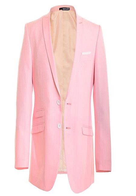 $79 Mens Hot light Pink blazers Sport coat Suit Jacket Velvet, USA