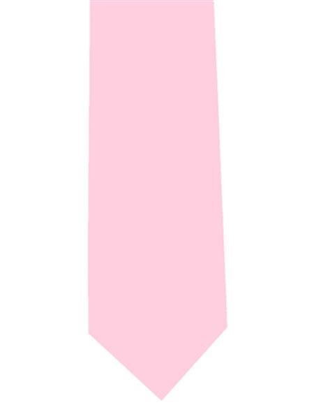 Men's Polyester Solid Extra Long Pink Neck Tie-Men's Neck Ties - Mens Dress Tie - Trendy Mens Ties