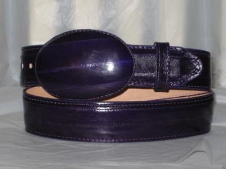 Genuine Authentic Faded Purple Eel Skin Western Cowboy Belt 