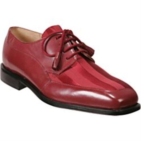 Oxfords Red Shoes Men's - A Unique Twist on a Traditional Dress Lace-Up Tassels - Red Men's Prom Tuxedo Shoes
