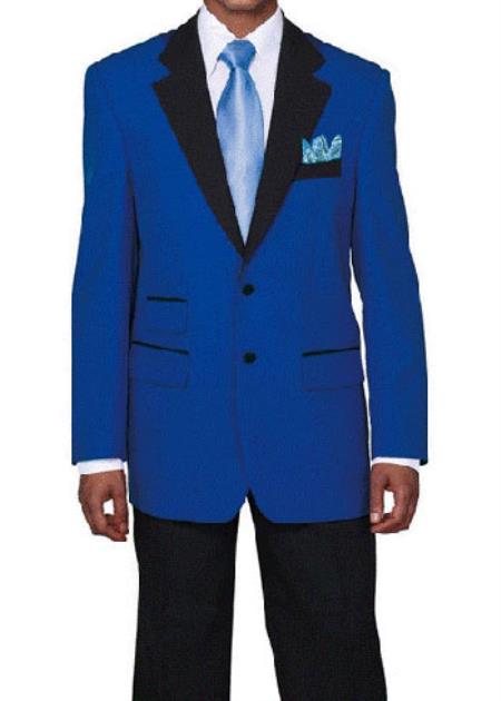 Style#-B6362  Men's Pacelli Jackson Three buttons  Classic Royal Blue Blazer Jacket 