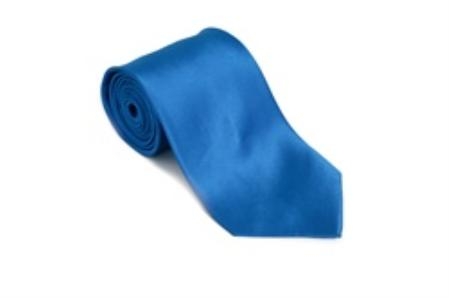 Royalblue 100% Silk Solid Necktie With Handkerchief Buy 10 of same color Tie For $25 Each-Men's Neck Ties - Mens Dress Tie - Trendy Mens Ties