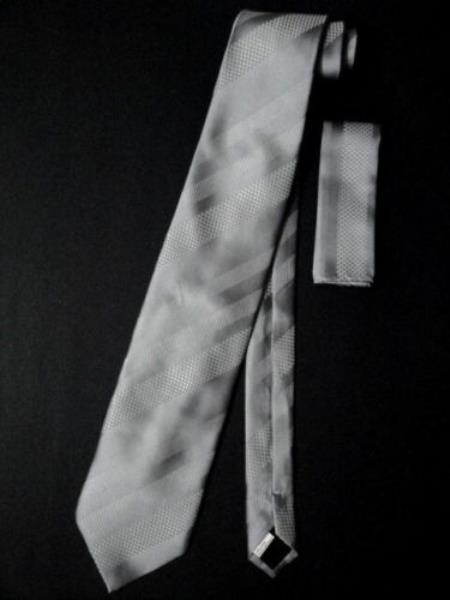 Neck Tie Set Silver With patterned - Men's Neck Ties - Mens Dress Tie - Trendy Mens Ties